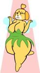  animal_crossing anthro big_breasts big_butt breasts butt canid canine canis cosplay curvy_figure disney domestic_dog fairy female fur hi_res isabelle_(animal_crossing) mammal nintendo questshort shocked_expression simple_background solo thick_thighs tinker_bell_(disney) tinker_belle video_games wings yellow_body yellow_fur 