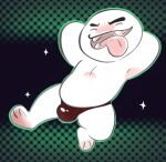  anthro anthrofied belly boo_(mario) breadbeast_(artist) bulge clothed clothing ghost half_naked hands_behind_head hi_res humanoid male mario_bros nintendo paws relaxing smile solo spirit spooky_dune tongue tongue_out underwear underwear_only video_games white_body 