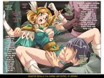  blonde_hair blush breasts censored cunnilingus cyclone english fuu_hououji gangbang gem green_eyes group_sex hard_translated highres hououji_fuu magic_knight_rayearth oral panties panties_aside rape rayearth short_hair shoulder_pads sweat tearing_clothes tears torn_clothes translated underwear 
