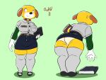  2021 anthro anthrofied bent_over breasts butt canid canine canis clothing domestic_dog female fur hi_res mammal martha_lorraine martha_speaks panties toonarscontent underwear yellow_body yellow_fur 