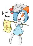  2018 accessory blue_hair cells_at_work! clothing cosplay dialogue digital_media_(artwork) dress female fingers flag hair hair_accessory hair_bow hair_ribbon hat headgear headwear hi_res humanoid japanese_text kirlia looking_at_viewer nintendo not_furry one_eye_obstructed orange_eyes platelet_(cells_at_work!) pok&eacute;mon pok&eacute;mon_(species) ribbons sandwich-anomaly serene_(rakkuguy) shiny_pok&eacute;mon simple_background smile solo talking_to_viewer teeth text tongue video_games white_background white_body white_skin 