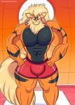  abs absurd_res anthro arcanine big_muscles bulge canid canine clothing fan_character finalofdestinations hi_res huge_muscles male mammal muscular muscular_anthro muscular_male nintendo pecs pok&eacute;mon pok&eacute;mon_(species) smile solo video_games 