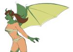  anthro dragon female human kiri-anko mammal mid_transformation scales sketch solo transformation wings 