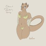  1:1 anthro argonian bethesda_softworks breasts clothing dialogue dragon english_text female hardenonn hi_res kobold panties scales scalie simple_background solo tagme text the_elder_scrolls underwear video_games 