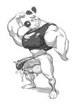  analon_(artist) anthro capcom dudley dudley_puppy male monochrome muscular nickelodeon solo street_fighter t.u.f.f._puppy video_games 