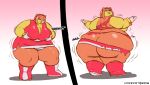  amy_rose anthro butt clothing eulipotyphlan female hedgehog kazecat mammal overweight sega solo sonic_the_hedgehog_(series) torn_clothing 