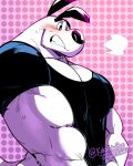  anthro black_clothing black_shirt black_topwear capcom clothing dudley dudley_puppy hi_res kokuhane kokukokuboo male male/male muscular muscular_anthro nickelodeon shirt street_fighter t.u.f.f._puppy topwear video_games white_body 
