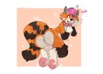  ailurid allpink anthro anus ass_up balls blush butt genitals gesture hi_res male male/male mammal pawpads pink_pawpads red_panda sadcat16hrz shy solo suggestive suggestive_gesture toony 