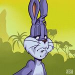  1:1 anthro bugs_bunny judging kolyan-artist lagomorph leporid long_ears looney_tunes male mammal meme rabbit reaction_image signature solo warner_brothers 