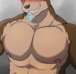  anthro blush canid canine canis condom condom_in_mouth dobermann domestic_dog fur gow_gow_beast grin hidden_face lifewonders male mammal multicolored_body multicolored_fur muscular muscular_anthro muscular_male nipples pecs pinscher sexual_barrier_device smile solo tokyo_afterschool_summoners two_tone_body two_tone_fur video_games xolotl 