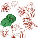  1:1 2021 2_horns abs ambiguous_gender anthro ball_gag balls big_penis biped bound dragon duo encasement erection eyeless face_grab gag genitals goo_creature goo_humanoid goo_penetration green_body grove grove_(game) grove_(regalbuster) guest751 hi_res horn humanoid humanoid_on_anthro male male/ambiguous nude open_mouth oral penis scalie sketch slime_dragon_(regalbuster) solo symbiote tongue 