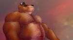  abstract_background anthro beard belly belly_hair biceps body_hair brown_bear brown_body brown_fur chest_hair clothing facial_hair five_nights_at_freddy&#039;s freddy_(fnaf) fur grizzly_bear hairy hairy_arms happy_trail hat hat_only headgear headgear_only headwear headwear_only low-angle_view male mammal mostly_nude musclegut muscular muscular_anthro muscular_male navel nipples overweight overweight_anthro overweight_male simonsbathtub solo tan_body tan_fur top_hat ursid ursine video_games 