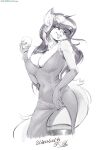  absurd_res anthro big_breasts breasts canid canine digital_media_(artwork) ear_piercing elizabeth_fox female fox hi_res mammal piercing shaded sketch solo viejillox 