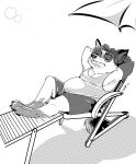  2018 anthro belly bottomwear canid canine clothing disney eyewear fox gerardson gideon_grey hi_res male mammal monochrome overweight overweight_male shirt shorts sitting solo sunglasses topwear zootopia 