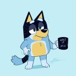  1:1 anthro australian_cattle_dog blue_body bluey_(series) bluey_heeler canid canine canis cattledog cup domestic_dog fur herding_dog hi_res javigameboy male mammal pastoral_dog simple_background solo 