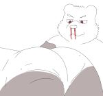  anthro bearg9 blood bodily_fluids butt duo hi_res male male/male mammal nosebleed osos overweight overweight_anthro overweight_male polar_bear sharingan solo ursid ursine 