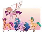  alpha_channel equid equine female flying group hasbro hi_res hitch_trailblazer_(mlp) horn horse inuhoshi-to-darkpen izzy_moonbow_(mlp) male mammal mlp_g5 my_little_pony pegasus pipp_petals_(mlp) pony sunny_starscout_(mlp) text unicorn url wings 