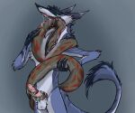  anthro deep_throat duo feral fernandgvinn genitals hi_res internal male male/male masturbation mouth_shot open_mouth oral oral_penetration oral_vore penetration penis reptile same_size_vore scalie sergal serpentus_(character) sex snake tongue vore x-ray 