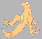  anthro balls blush butt embarrassed erection genitals hi_res lizard male male/male nude penis presenting presenting_hindquarters reptile scalie showing_penis showing_rear shy simple_background slit smile sodacaps solo 