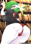  absurd_res anus ashraely big_breasts blush breasts butt camel_toe clothed clothing curvy_figure digital_media_(artwork) female gardevoir hi_res huge_breasts humanoid library looking_at_viewer nintendo open_mouth pok&eacute;mon pok&eacute;mon_(species) red_eyes simple_background solo text thick_thighs url video_games voluptuous wide_hips 