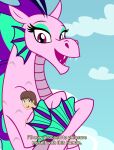  2021 absurd_res aria_blaze_(eg) badumsquish blue_eyes cloud duo english_text engrish equestria_girls eyeshadow fangs female generic_messy_hair_anime_anon green_eyeshadow hasbro hi_res holding_character human makeup male mammal meme my_little_pony pink_body pink_scales purple_eyes scales sharp_teeth siren teeth text 