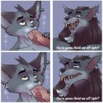  1:1 2021 alexander_grayhaven_(characters) ammena_(characters) anthro black_nose blizzard_entertainment bodily_fluids canid claws dialogue digital_media_(artwork) duo ear_piercing ear_ring edging english_text erection fanakfurry fangs fellatio female for_the_better_right? fur genitals grey_body grey_fur hand_on_penis hi_res japanese_text looking_down looking_up male male/female mammal meme notched_ear nude open_mouth oral oral_penetration orgasm_denial penetration penile penis penis_grab piercing saliva saliva_on_penis scar sex sharp_teeth sweat teeth text thinking tooth_ring video_games vulpera warcraft were werecanid worgen worried 