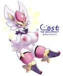  absurd_res anthro areola big_breasts breasts cinderace female fur hi_res multicolored_body multicolored_fur nintendo nipples open_mouth open_smile pok&eacute;mon pok&eacute;mon_(species) pubes simple_background smile solo the_lost_artist video_games white_background 