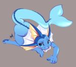  ambiguous_gender anthro ass_up bedroom_eyes eeveelution female laying_on_ground marine narrowed_eyes nintendo open_mouth pok&eacute;mon pok&eacute;mon_(species) seductive shiratzu simple_background smile solo vaporeon video_games 