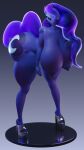  3d_(artwork) 4k 9:16 absurd_res anthro anthrofied big_breasts biped blue_body blue_eyes blue_hair breasts digital_media_(artwork) equid equine ethereal_hair female friendship_is_magic hair hasbro hi_res horn huge_breasts lunar57 mammal my_little_pony nipples nude princess_luna_(mlp) solo unicorn 