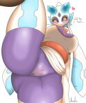  absurd_res anthro bodily_fluids breasts butt cleavage clothed clothing female flexible froslass genital_fluids genitals hi_res humanoid jhenightfox nintendo not_furry one_leg_up pok&eacute;mon pok&eacute;mon_(species) pussy pussy_juice raised_leg simple_background solo splits spread_legs spreading standing thick_thighs vertical_splits video_games white_background 