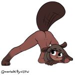  1:1 anthro arched_back ass_up bare_back beaver beaver_girl_(peargor) bent_over blush brown_body brown_fur crossed_arms cute_face ears_back ears_down ears_up female fur head_down hi_res jack-o&#039;_pose looking_at_viewer looking_up mammal meme mentalkitty nude on_ground pivoted_ears pose rodent seductive smile smiling_at_viewer solo spread_legs spreading 
