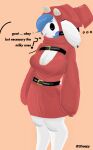  absurd_res anthro big_breasts blue_hair bovid breasts caprine cleavage clothed clothing female goat hair hi_res horn mammal mario_bros nintendo sheepyguy shyguy solo video_games 