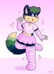  anthro arm_warmers armwear blush bottomwear canid canine canis clothing collar footwear fur girly hi_res looking_at_viewer male mammal simple_background skirt smile socks solo tongue tongue_out wolf wolfyzeeb young 