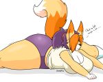  absurd_res anthro big_breasts breasts canid canine cleavage clothed clothing female flexible fox hi_res jhenightfox julie_(jhenightfox) mammal mature_female solo splits spread_legs spreading 