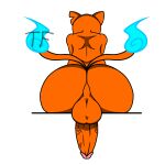  1:1 anthro backsack balls big_butt big_penis butt feral genitals jibanyan level-5 male penis presenting presenting_balls presenting_hindquarters presenting_penis rear_view solo theforgotten vein veiny_penis video_games yo-kai_watch 