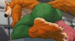  anthro bottomwear butt canid canine clothed clothing feet foot_focus fox fox_mccloud male mammal mtfoxx muscular muscular_male nintendo pants soles solo star_fox topless video_games wire 