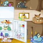  1:1 2013 absurd_res accessory all_nine_eeveelutions ambiguous_gender apple banana bread broccoli candy canid canine cheese cheese_wedge chikadee34 chocolate dairy_products dark_chocolate dessert detailed_background digital_media_(artwork) education_material eevee eeveelution english_text espeon evolutionary_family feral flareon food fruit glaceon group hair_accessory hair_bow hair_ribbon hi_res japanese_text jolteon leaf leafeon mammal meat milk nintendo oatmeal pear plant pok&eacute;mon pok&eacute;mon_(species) ribbons sylveon text translated umbreon vaporeon vegetable video_games yogurt 