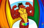  16:10 abs american_dragon:_jake_long anthro biceps clothing disney dragon flexing flexing_bicep hi_res iudicium86 jake_long lgbt_pride male muscular muscular_male nipples pride_color_clothing pride_color_underwear pride_colors rainbow rainbow_flag rainbow_pride_flag rainbow_symbol six-stripe_rainbow_pride_colors solo spread_wings underwear widescreen wings 