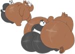  anthro big_butt black_body black_fur brown_body brown_fur butt cartoon_network duo face_in_ass fur grizzly_(wbb) hi_res huge_butt hyper hyper_butt male male/male mammal megacoolbear_(artist) overweight overweight_anthro overweight_male panda_(wbb) ursid we_bare_bears 