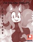  2021 5_fingers absurd_res anthro bigdon1992 blue_eyes canid canine clothed clothing digital_media_(artwork) dress female fingers fox hi_res looking_at_viewer mammal open_mouth patreon sega solo sonic_boom sonic_the_hedgehog_(series) text url zooey_the_fox 