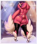  5:6 ambiguous_fluids anthro anthrofied arms_above_head big_butt big_ears blurred_background bra breasts brown_body brown_fur butt clothed clothing conditional_dnp female fur g-string hi_res huge_butt lagomorph legwear lingerie long_ears looking_away lopunny mammal nintendo on_stage pok&eacute;mon pok&eacute;mon_(species) pok&eacute;morph rear_view skimpy skindentation solo squish stage standing stockings tattoo thick_thighs thigh_highs thigh_squish thong tiptoes underwear video_games wide_hips xopachi 