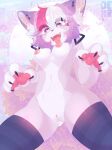  2020 anthro breasts dexechii dexechii_(artist) digital_media_(artwork) female genitals hair hi_res mammal nude open_mouth pink_body pussy solo tagme tongue tongue_out 
