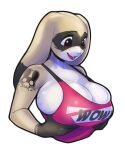  alpha_channel anthro big_breasts breasts cleavage clothed clothing conditional_dnp female holding_breast huge_breasts lagomorph leporid mammal rabbit red_eyes solo tattoo xopachi 