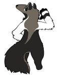 alpha_channel ambiguous_gender anteater anthro brown_body brown_fur fur gesture hi_res looking_at_viewer looking_back mammal multicolored_body multicolored_fur pilosan pointing solo standing trout_(artist) white_body white_fur xenarthran 