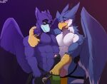  2020 abs alcohol anixis anthro avian beak beverage biceps blush clothing con_(namo) conditional_dnp digital_media_(artwork) drunk duo erection feathered_wings feathers frottage genitals grope groping_crotch gryphon jericko_(germanshepherd69) jockstrap knot looking_at_viewer male male/male muscular muscular_male mythological_avian mythology nipples open_mouth pecs penis sex simple_background substance_intoxication underwear wings 