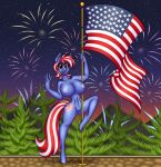  anthro breasts cutie_mark equid equine female fireworks hasbro hi_res horse mammal michael345 my_little_pony night nude sky solo stars_and_stripes united_states_of_america 