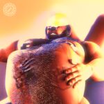  1:1 3d_(artwork) abdominal_bulge abs anthro anthro_pred belly big_belly big_bulge blender_(software) body_hair brent bulge chest_hair digital_media_(artwork) facial_hair genitals hair hand_print hi_res male male_pred mammal mephitid musclegut muscular muscular_anthro muscular_male n0rdbara nipples nude overweight overweight_male pecs skunk skunk_tail solo_focus unwilling_vore vore 