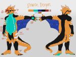  anthro dragon draven_(dravendergen) english_text hybrid male membrane_(anatomy) model_sheet mudwing_(wof) nightwing_(wof) pawpads pouncequicks reference_image scalie seawing_(wof) slightly_chubby solo teal_pawpads text webbed_feet webbed_hands winged_arms wings wings_of_fire 