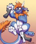  5:6 absurd_res animate_inanimate anthro bodily_fluids bulge digital_media_(artwork) floating_hands hi_res living_plushie male plushie redfeatherstorm shaded solo submissive 