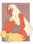  2017 3_fingers 3_toes abdominal_bulge after_vore alpha_channel ambiguous_gender ambiguous_pred anthro anthro_pred avian beak belly big_belly bird bird_feet blaziken blue_eyes border brown_background claws dialogue digital_media_(artwork) digitigrade english_text fan_character feathers feet finger_claws fingers flat_colors grey_claws hand_on_stomach hi_res holding_belly male_(lore) nintendo nude open_beak open_mouth oral_vore pink_tongue pok&eacute;mon pok&eacute;mon_(species) red_beak red_body red_feathers saltyratchan scuted_arms scutes simple_background sitting soft_vore solo tan_body tan_feathers terramite text three-quarter_view toe_claws toes tongue transparent_border unseen_character video_games vore yellow_body yellow_feathers yellow_sclera 